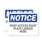 Signmission Roof Access Point Place Ladder Here OSHA Notice Sign, Plastic, 14in W x 10in L, 2PK OS-2PACK-NS-P-1014-L-18120 - alternate 1